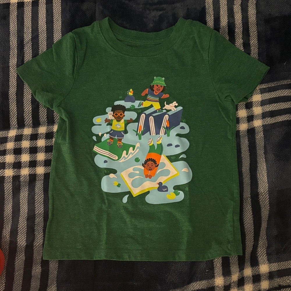 Cat & Jack Green Kids Graphic T-Shirt
